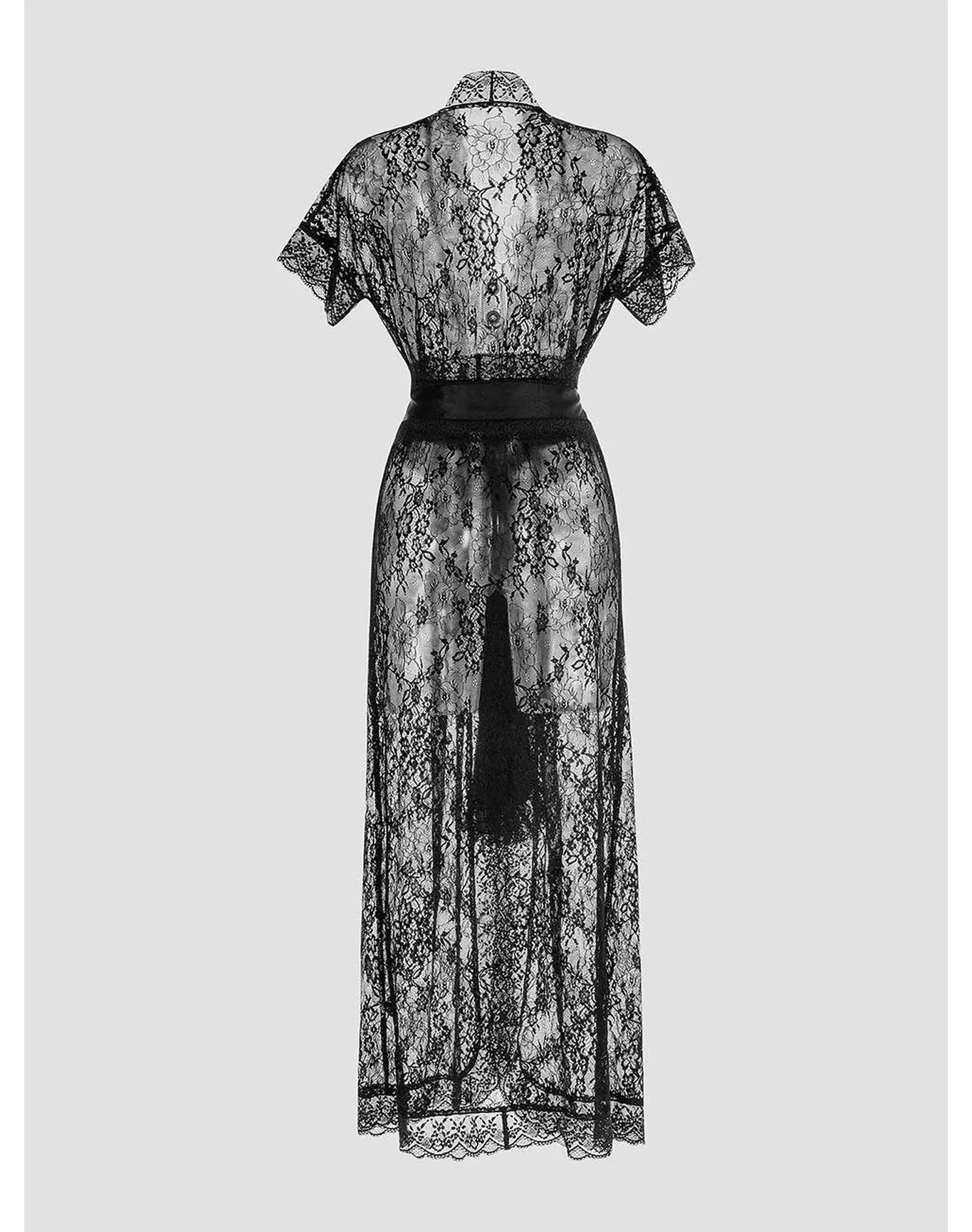 Marianna Lace Peignoir | Black TOGAS
