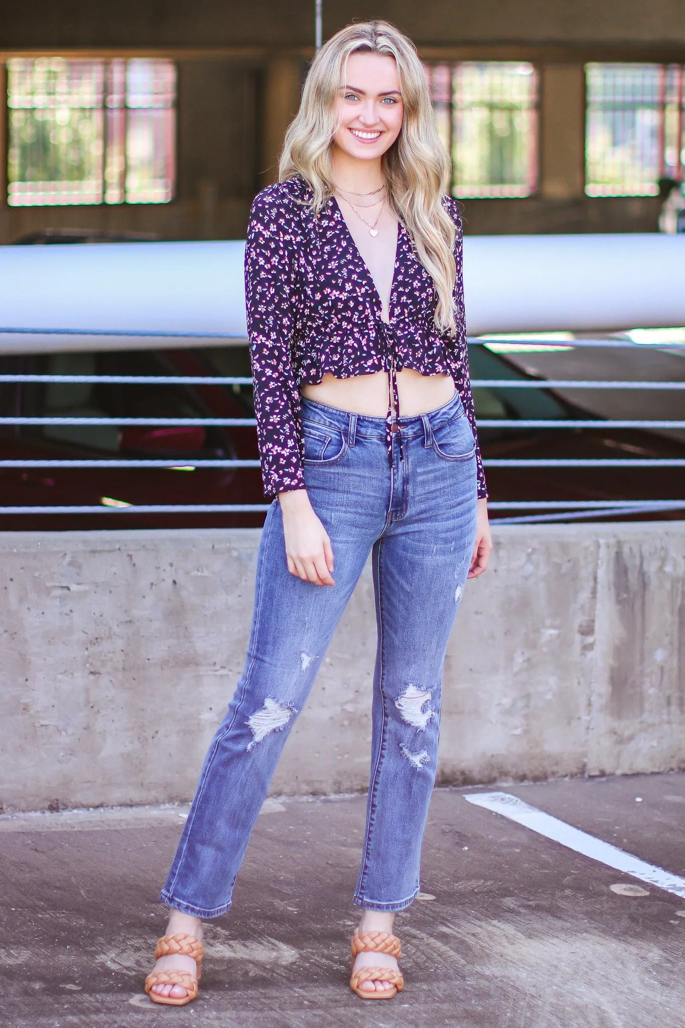 Millaina Floral Chiffon Top - FINAL SALE