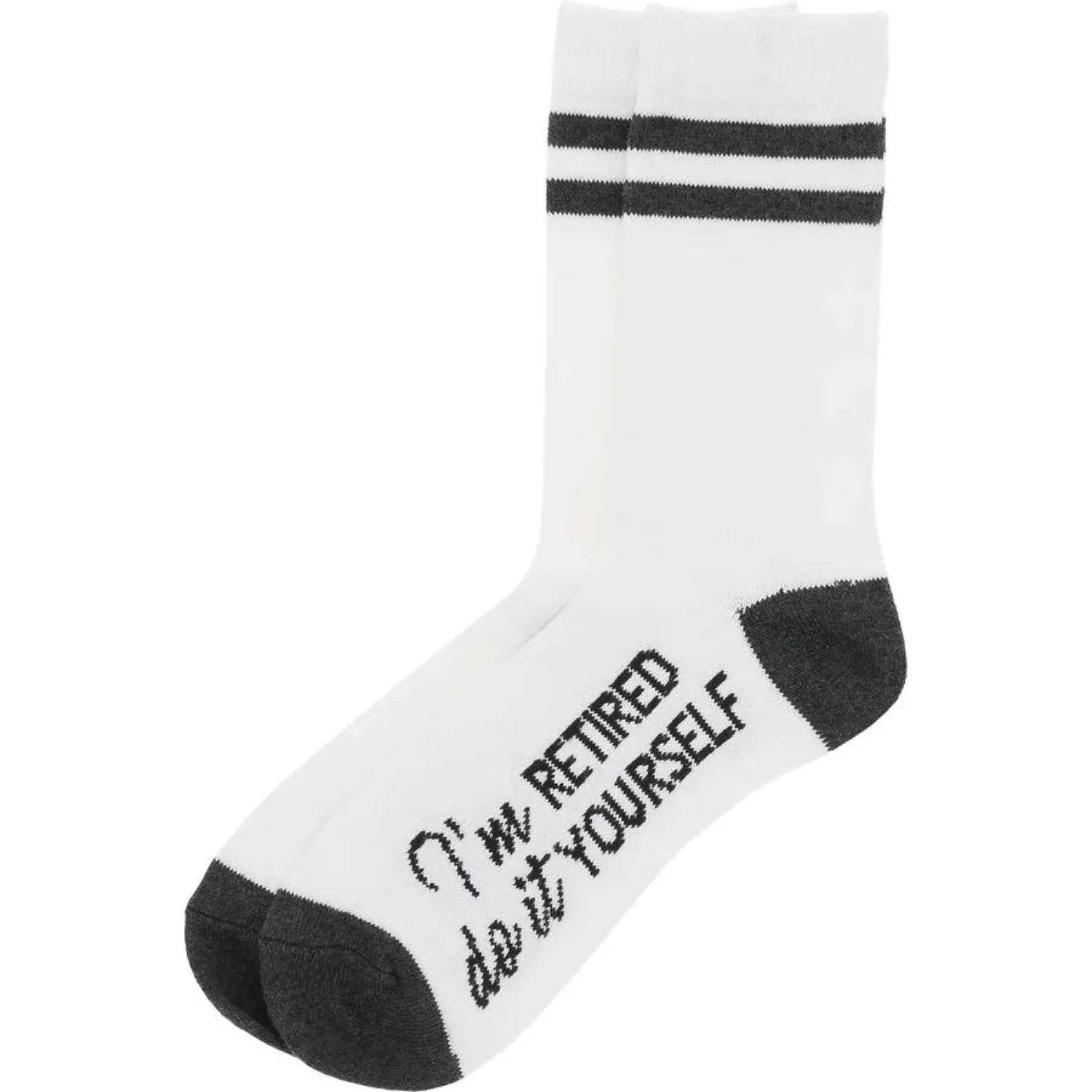 M/L I'm Retired Do It Yourself Crew Socks