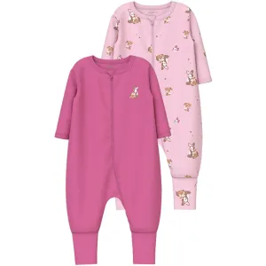 Name It Ibis Rose Nightsuit 2-pack Zip Rose Deer Noos