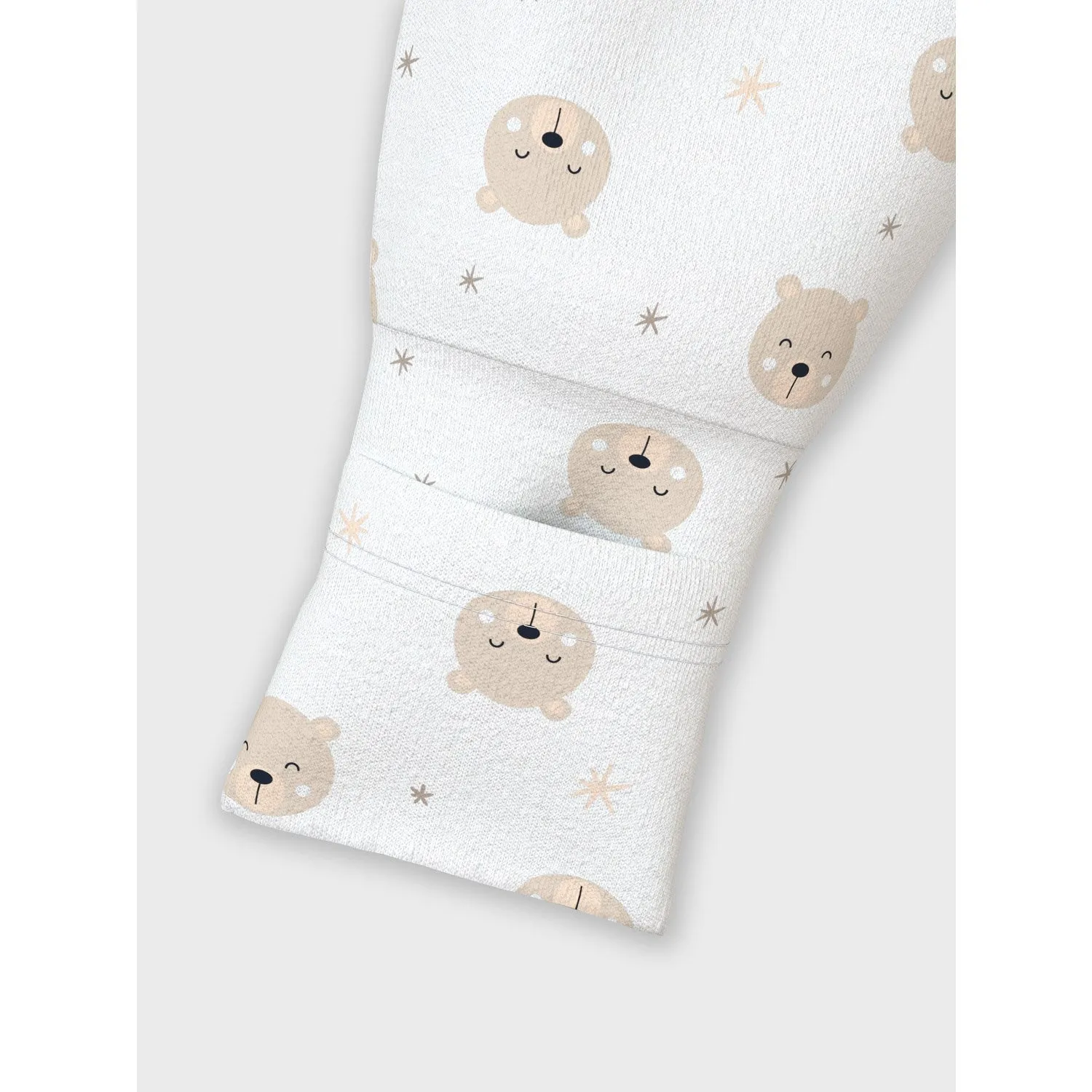 Name It Oxford Tan Nightsuit 2-pack Zip Oxford Bear Noos