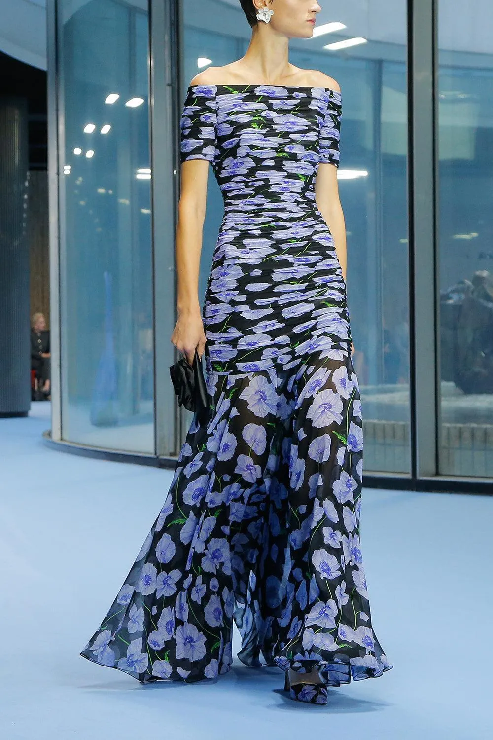 Off The Shoulder Gathered Gown