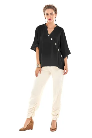 Oh My Gauze Button Blouse Black