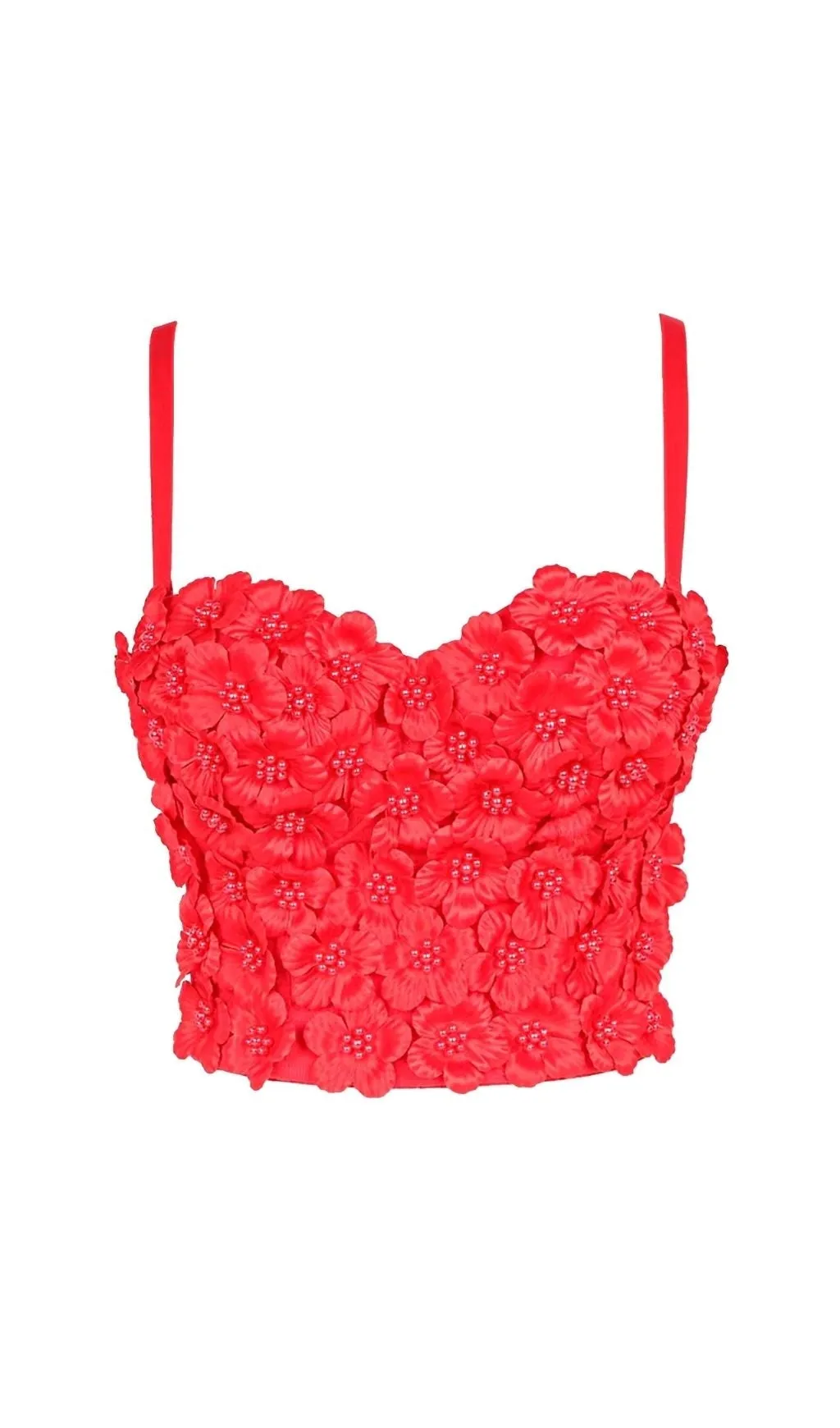 OLSC KHAKAI  FLOWER CORSET TOP Gloria Lanvin