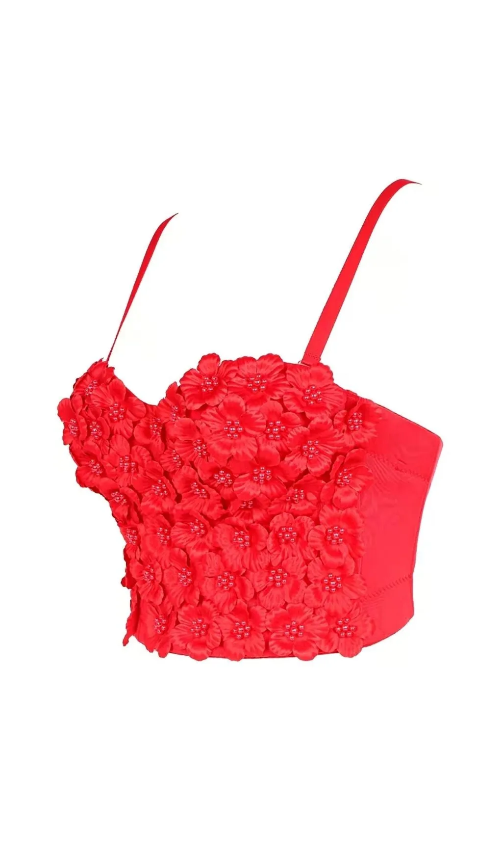 OLSC KHAKAI  FLOWER CORSET TOP Gloria Lanvin