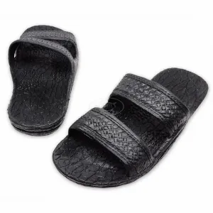 Pali Hawaii Classic Jandal Black Two Straps Kids Sandals