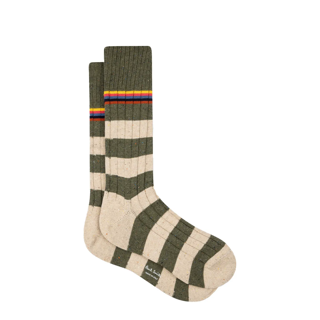 Paul Smith Stripe Ribbed Socks Three Pack Multi