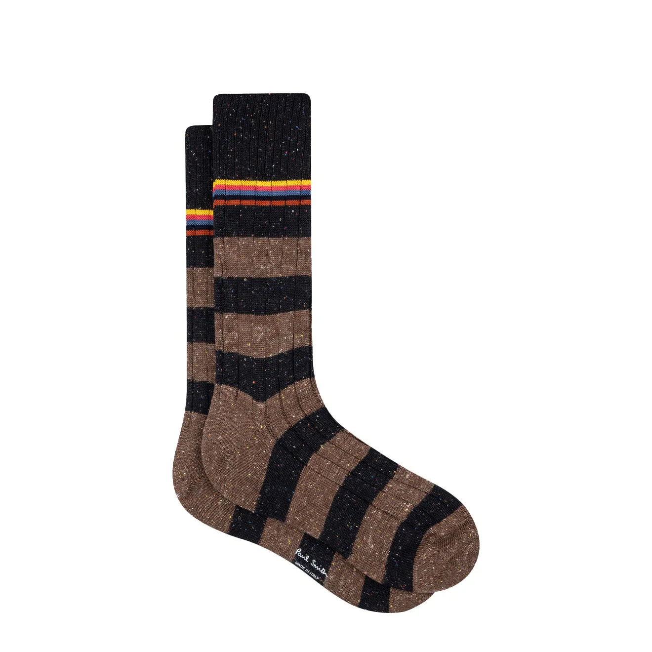 Paul Smith Stripe Ribbed Socks Three Pack Multi