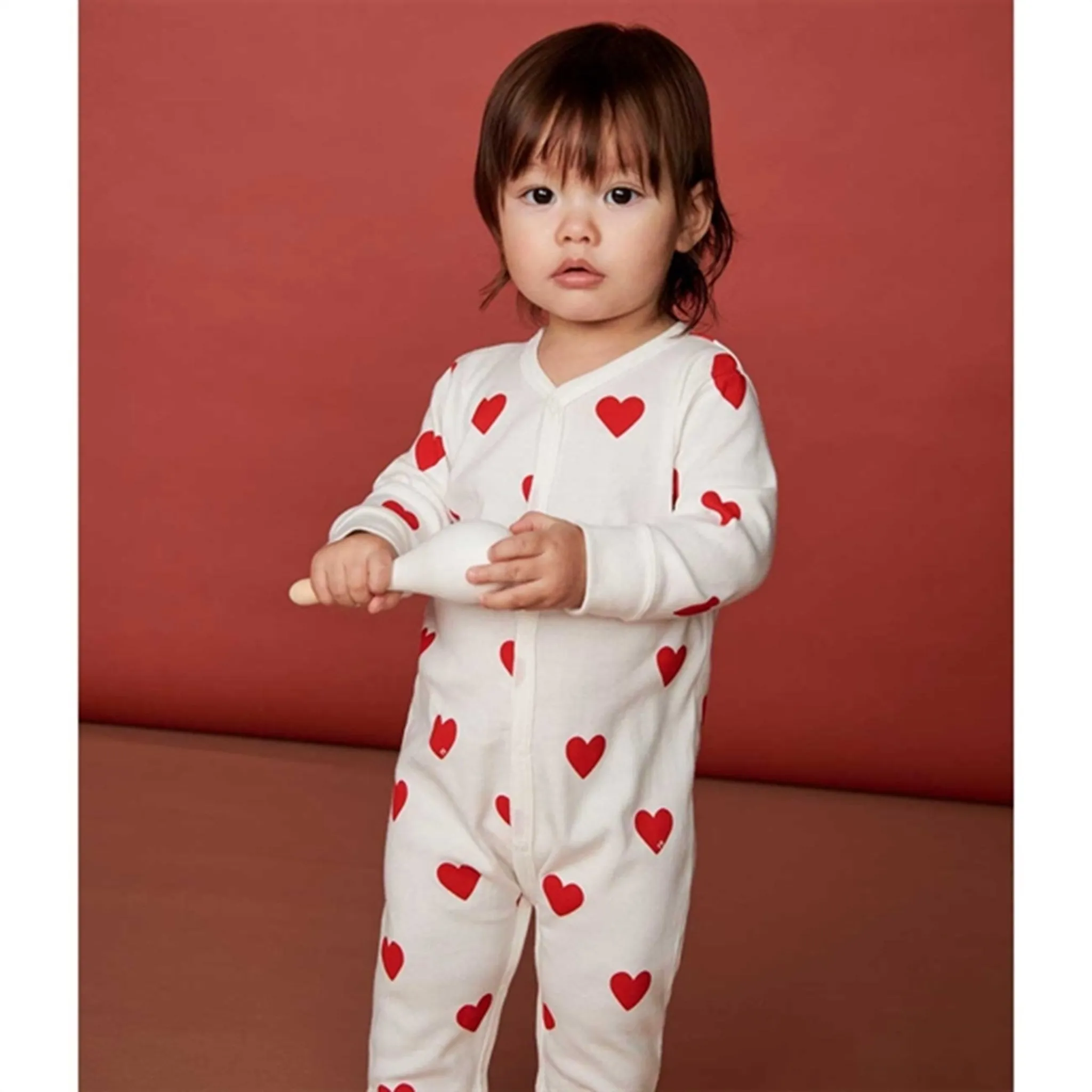 Petit Bateau Body Suit Dors Bien White/Red