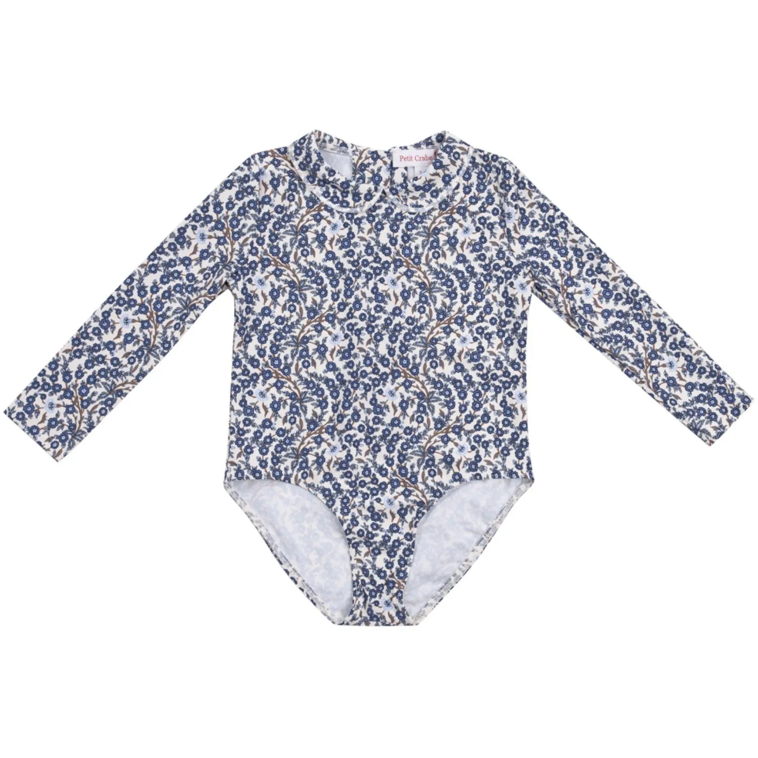 Petit Crabe Empress B Peeter Pan Collar Swimsuit L/S - Made With Liberty© Fabric