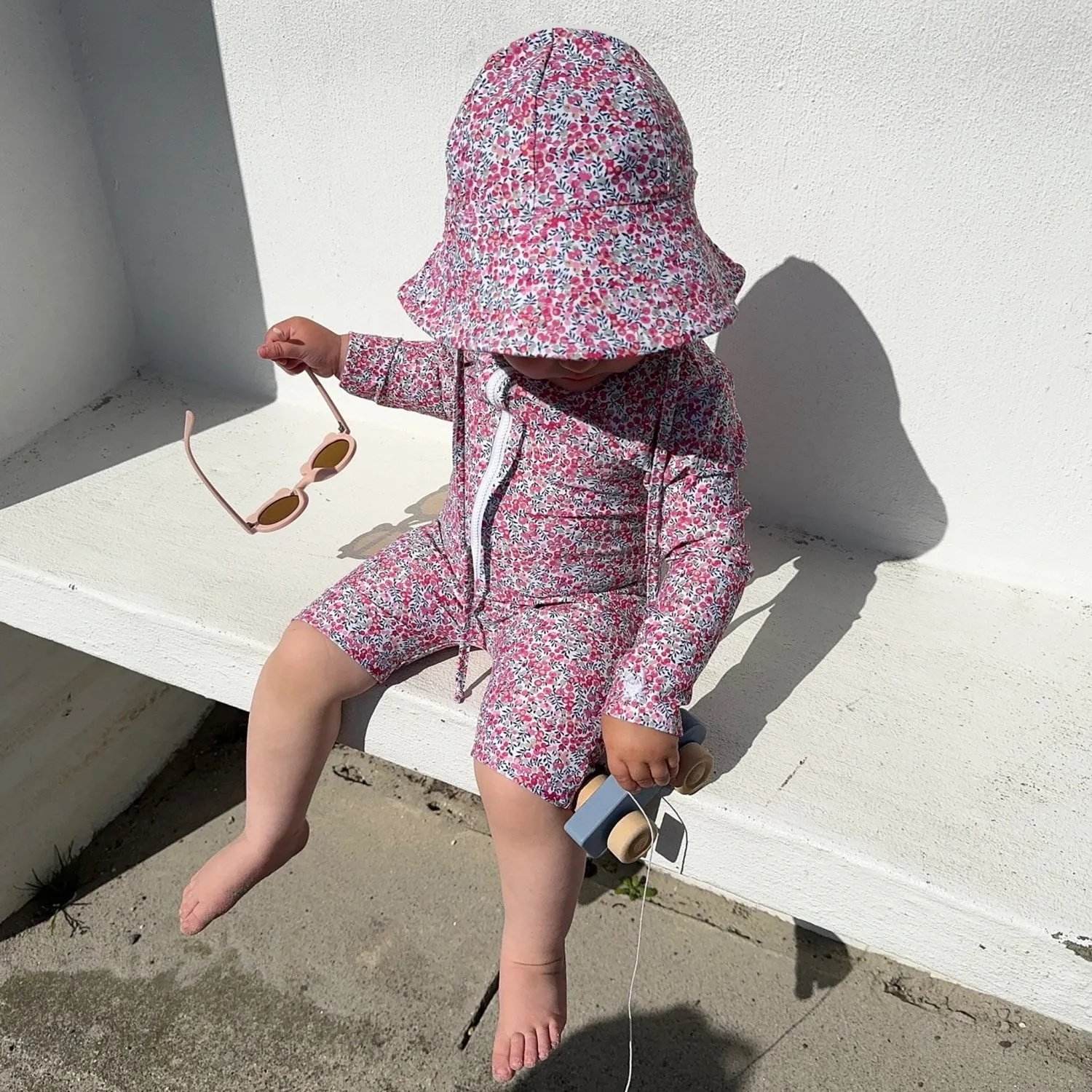 Petit Crabe Wiltshire Bud Combi Sunsuit - Made With Liberty© Fabric