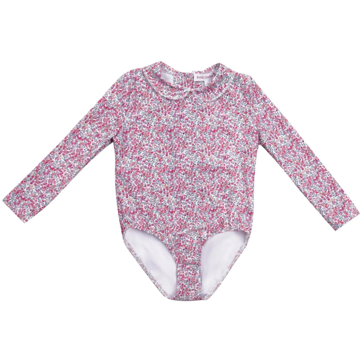 Petit Crabe Wiltshire Bud Peeter Pan Collar Swimsuit L/S - Made With Liberty© Fabric