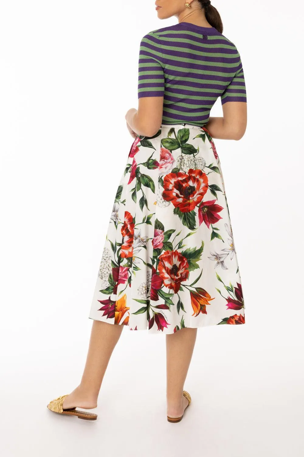 Pleated Midi Skirt