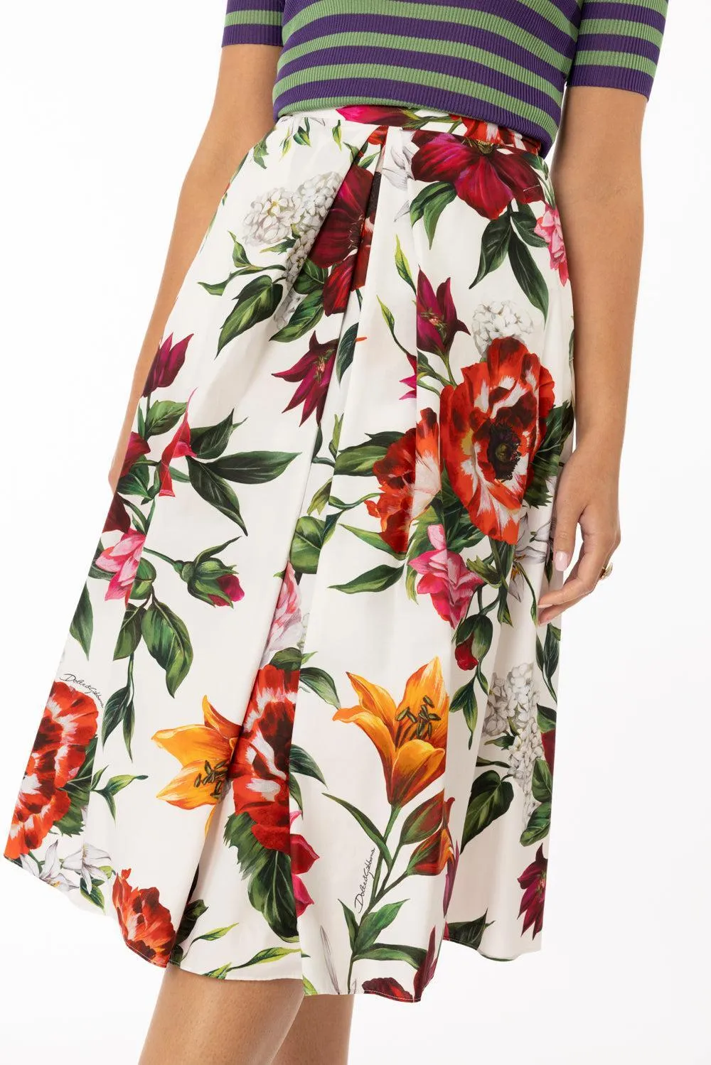 Pleated Midi Skirt