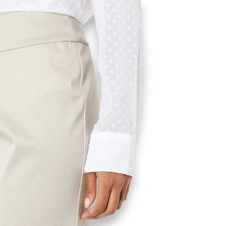 PULL ON PIQUE ANKLE PANT