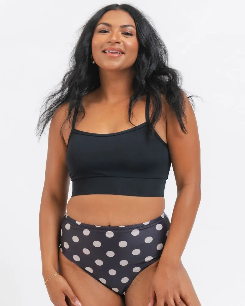 Retro Dot Mid-Waist Bottom