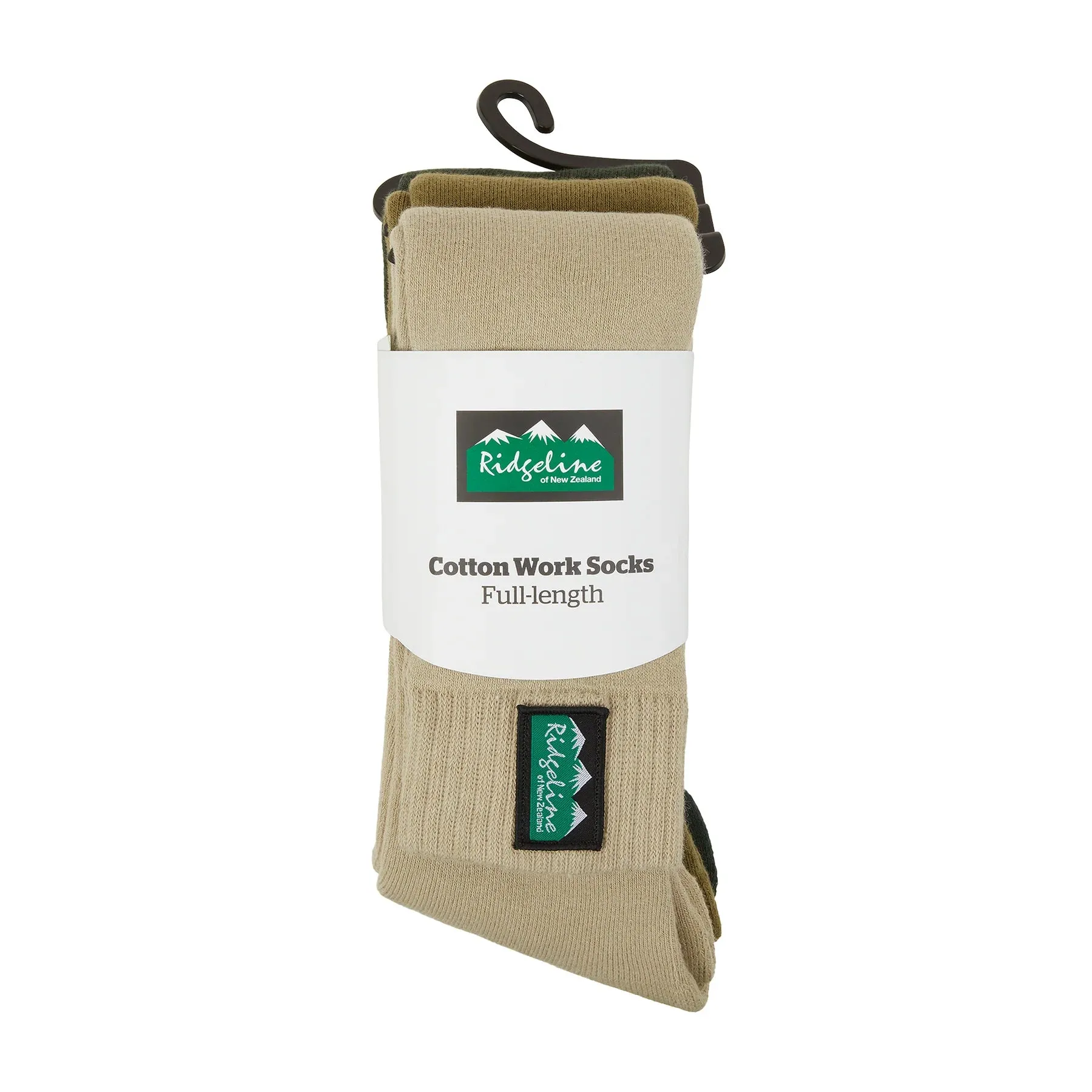 Ridgeline Full Length Cotton Work Socks 3-Pack