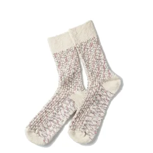 RoToTo Original Organic Classic Slub Sock Navy / Burgundy