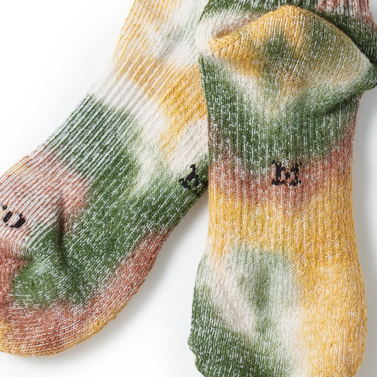 Rototo Tie-Dye Sock Green / Gold / Brown