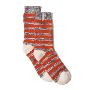 Sealskinz Banham Bamboo Striped Sock Orange / Grey / Cream