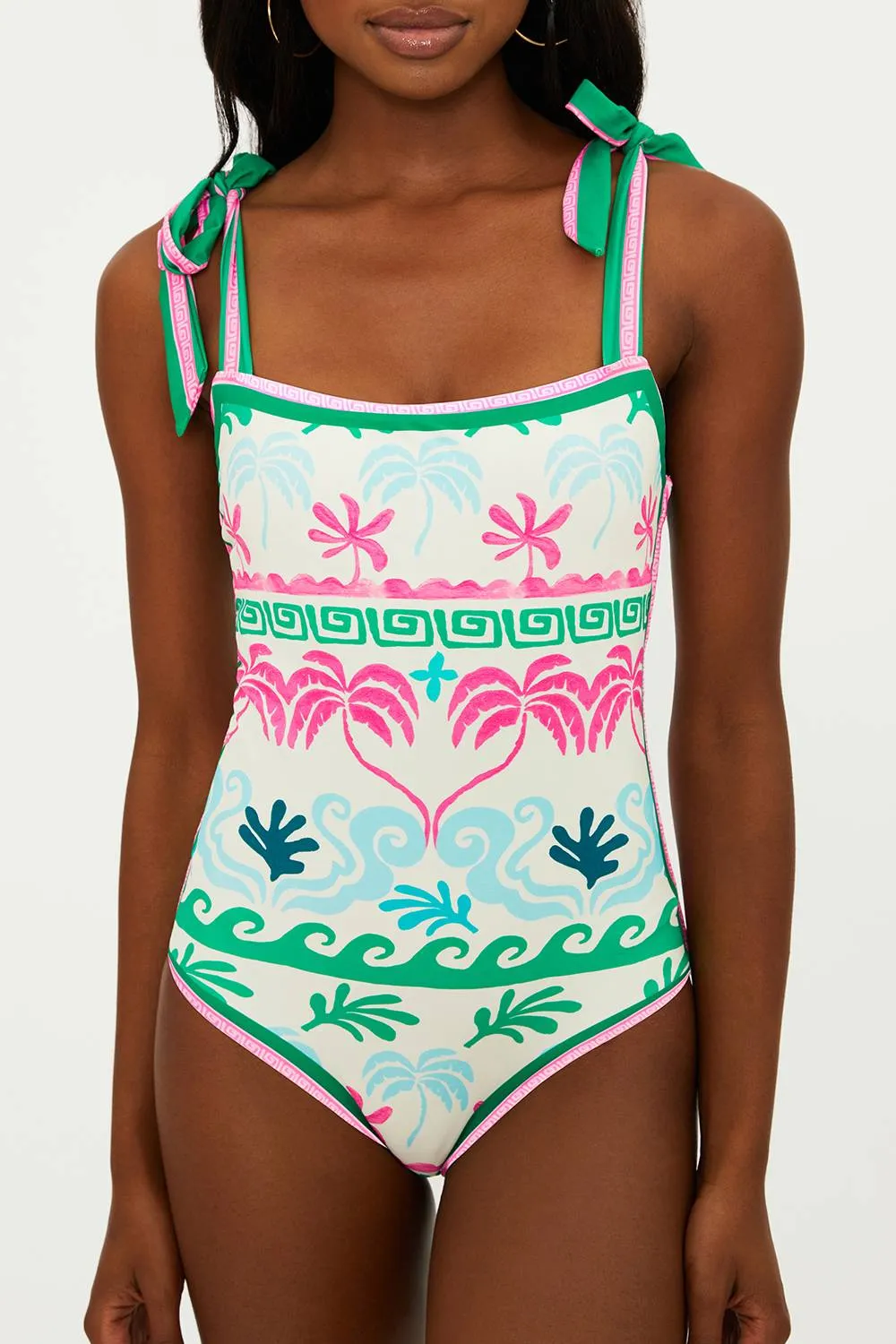 Shona One Piece Tropical Palm Beach Riot