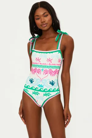 Shona One Piece Tropical Palm Beach Riot