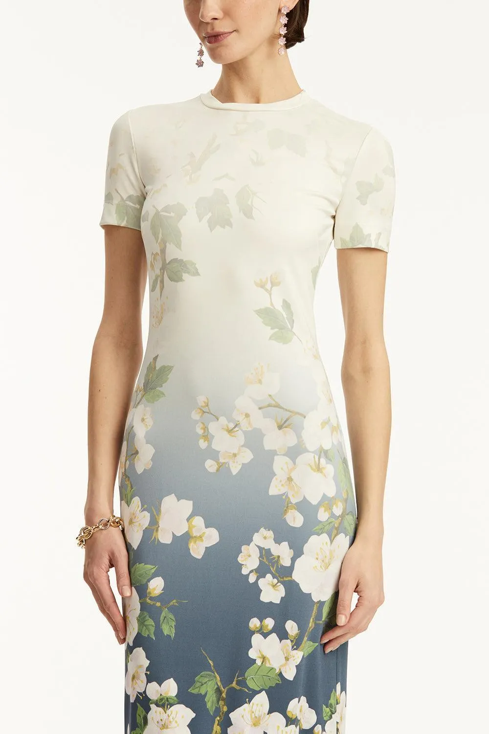 Short Sleeve Cherry Blossom Dress