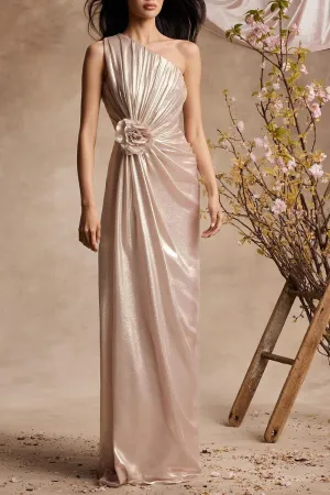 Sleeveless Drape Gown