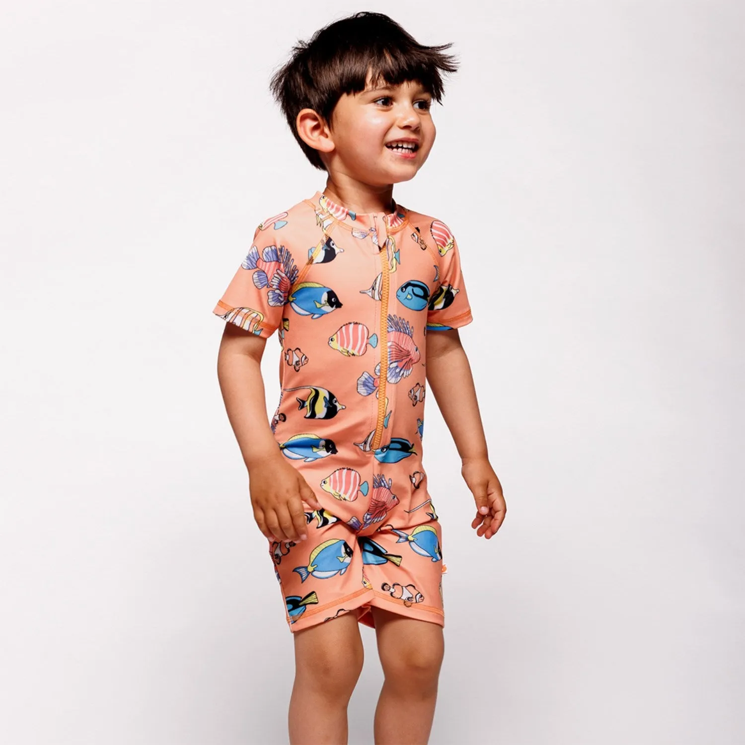Småfolk Papaya UV50 Swimsuit With fisk
