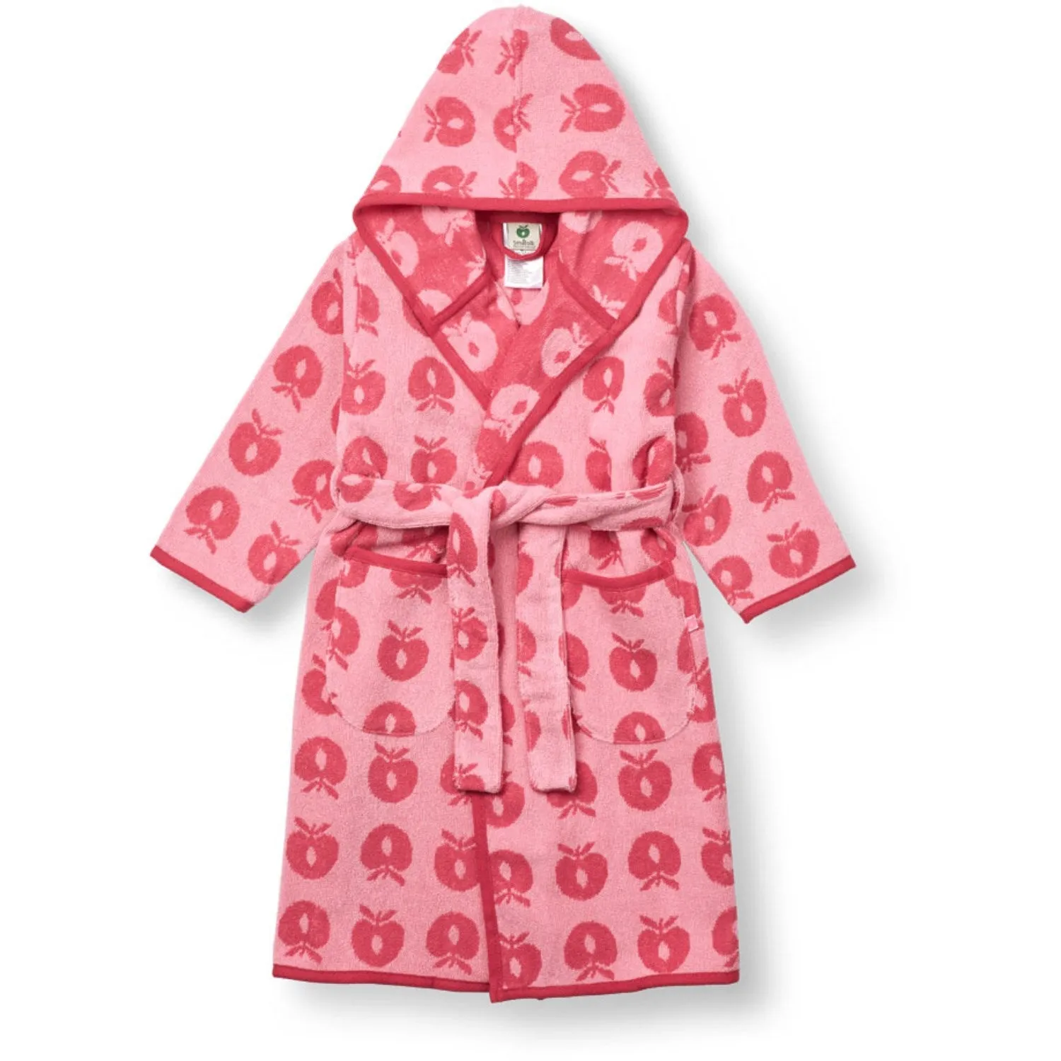 Småfolk Sea Pink Bathrobe With Apples