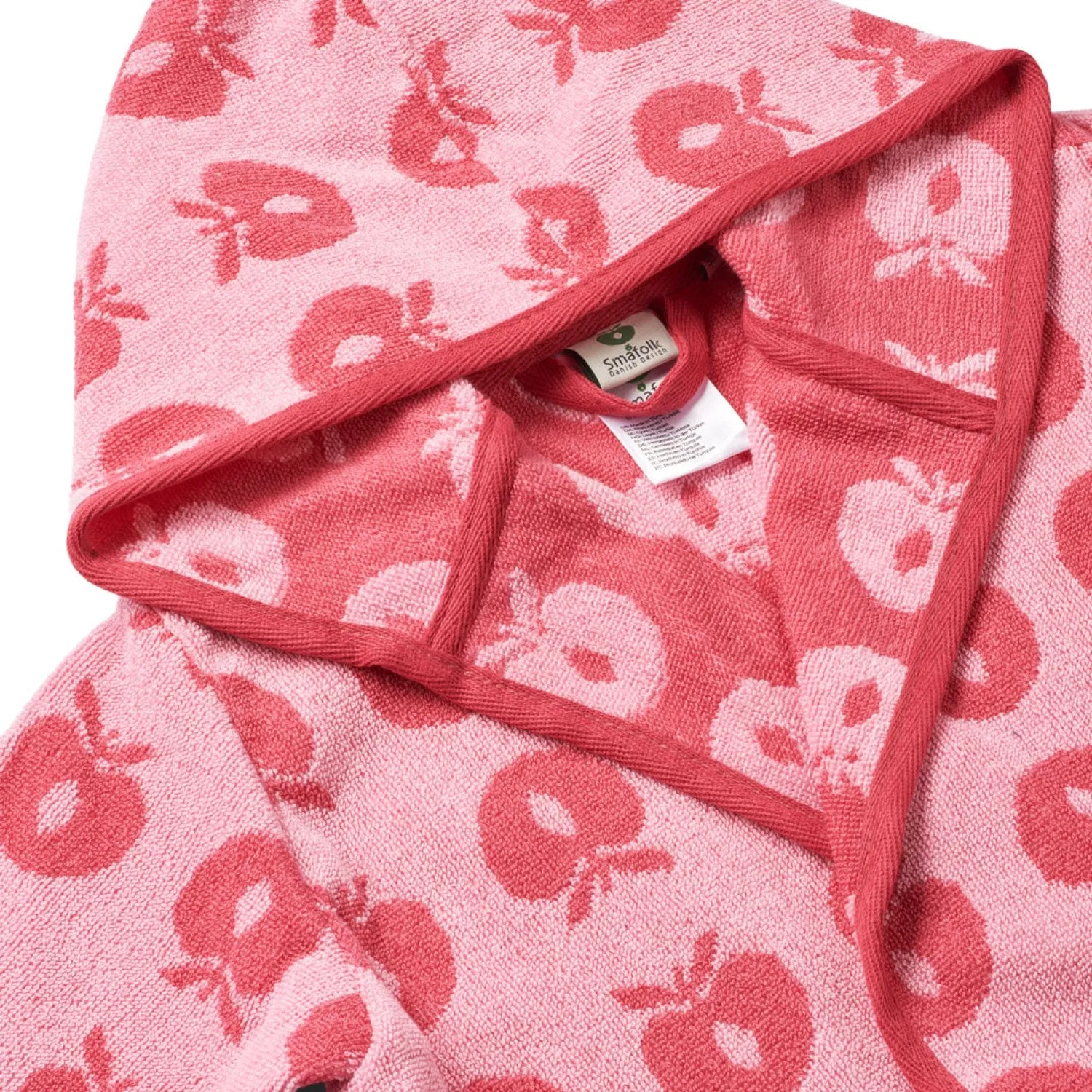 Småfolk Sea Pink Bathrobe With Apples