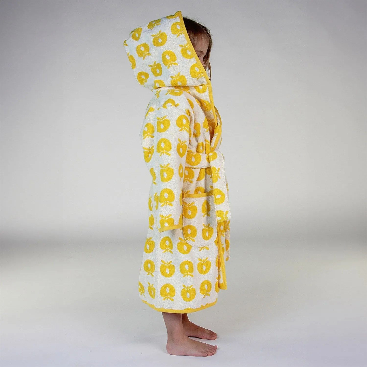 Småfolk Yellow Bathrobe With Apples