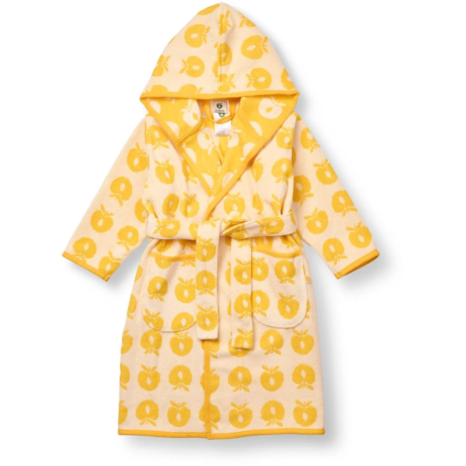 Småfolk Yellow Bathrobe With Apples