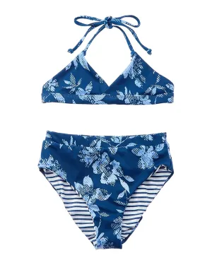 Splendid 2pc Double Dutch Wrap Triangle Bikini Set