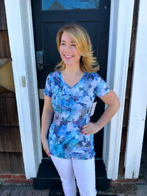Tango Mango Blue Flower Tee