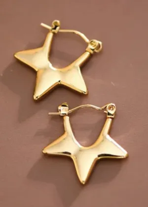 Taylor Gold Three Point Hoop Earing