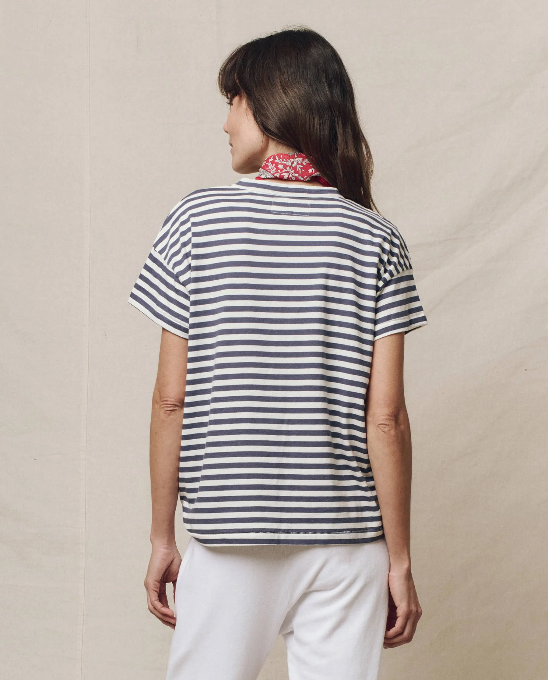 The Boxy Crew. Novelty -- Vintage Blue Stripe The Great