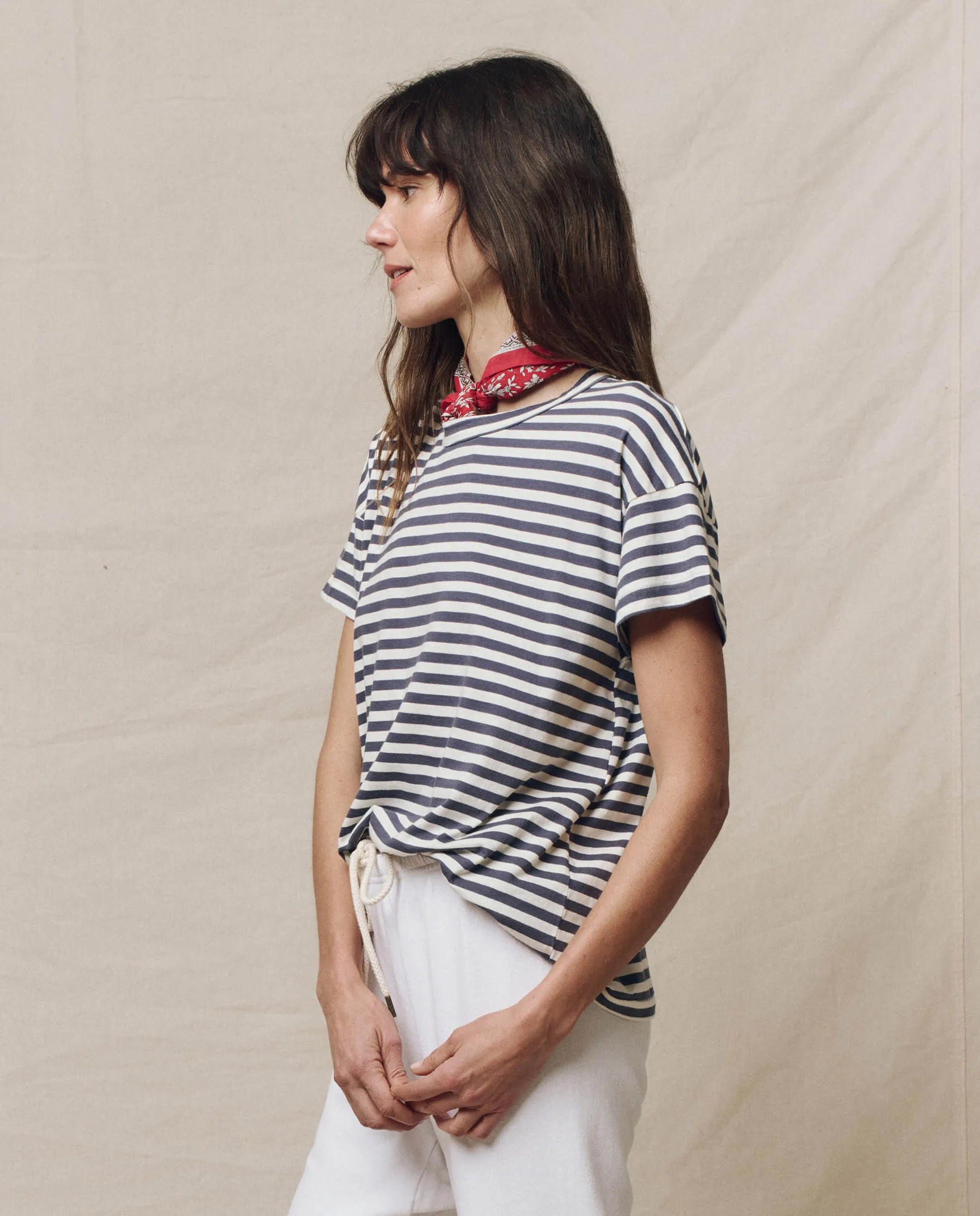 The Boxy Crew. Novelty -- Vintage Blue Stripe The Great