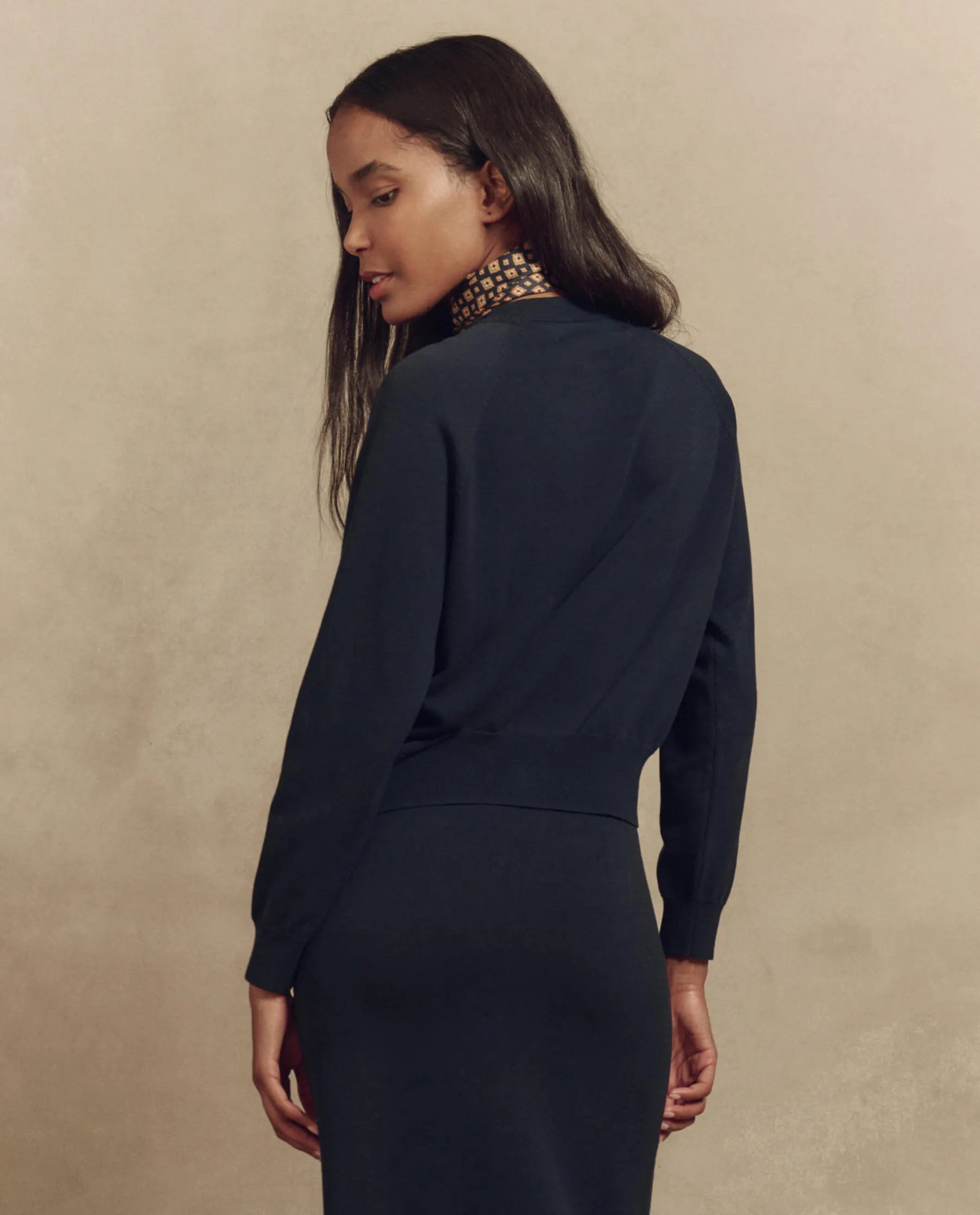 The Crew Neck Sweater. -- Dark Navy The Great