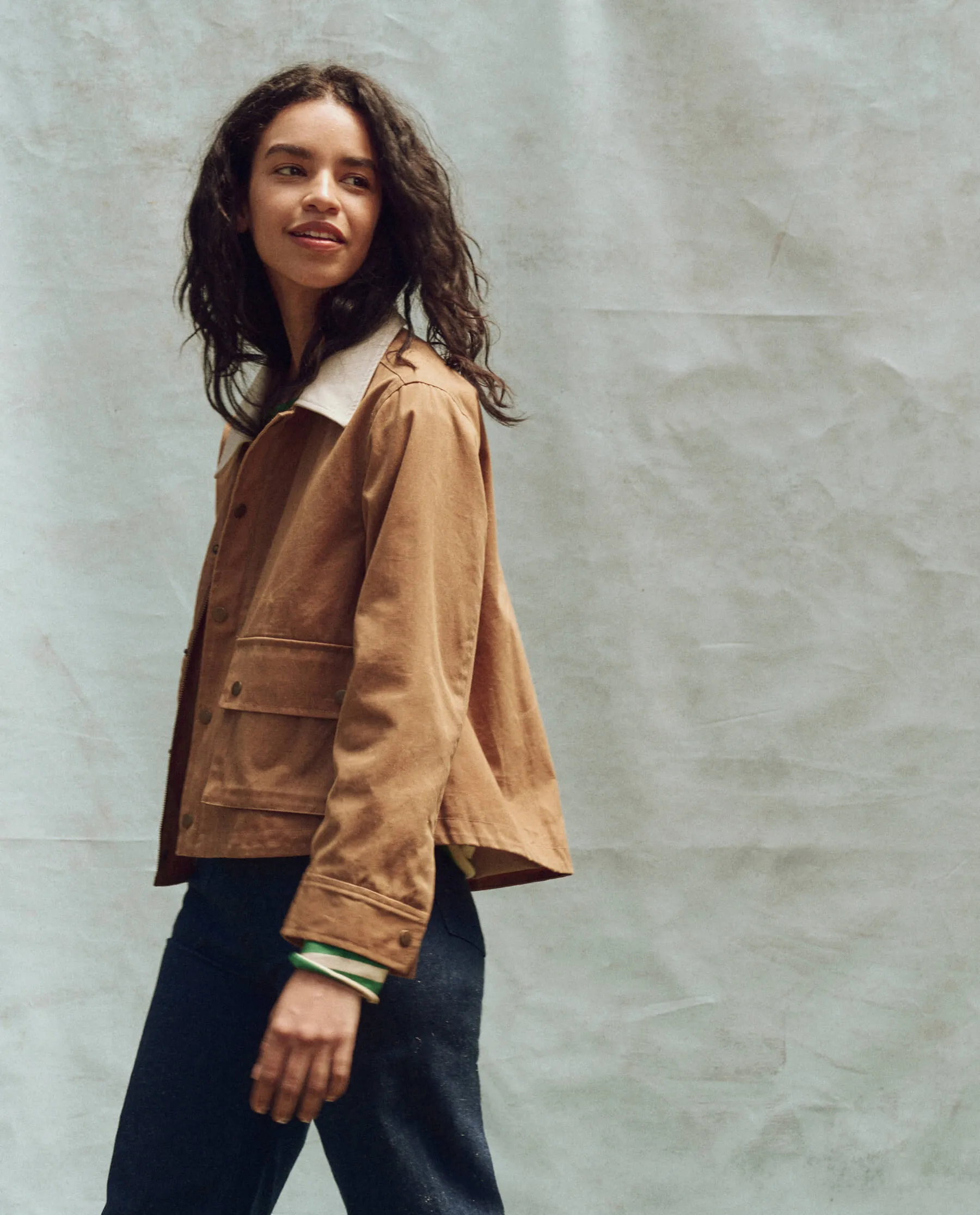 The Waxed Swingy Jacket. -- Walnut The Great