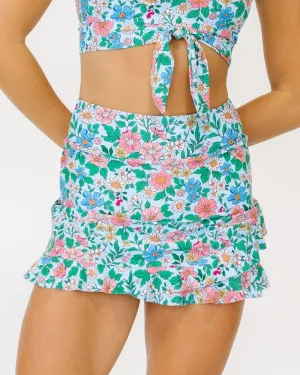 Trellis Floral Ruffle Skirt w/ Bottoms