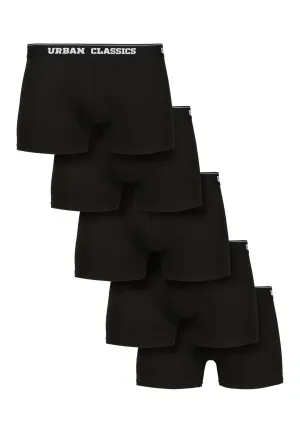 Urban Classics - Organic Pack Of 5 Black - Boxershorts
