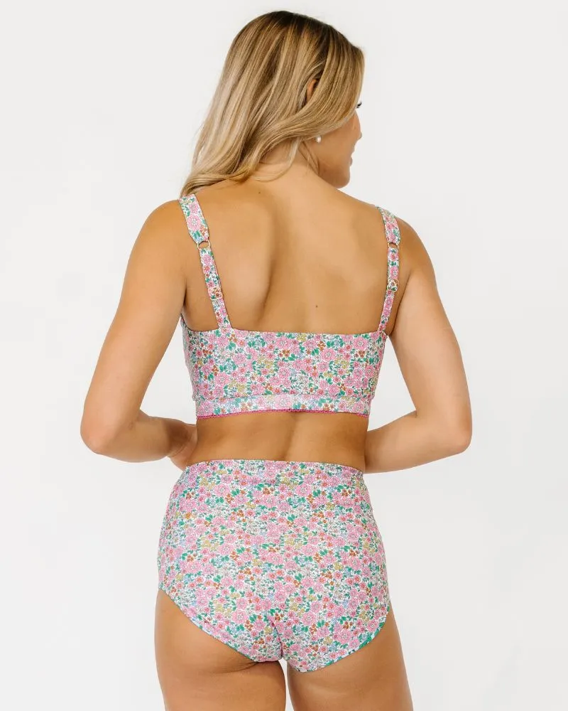 Whimsy Floral / Trellis Floral Reversible Ultra High-Waist Bottom