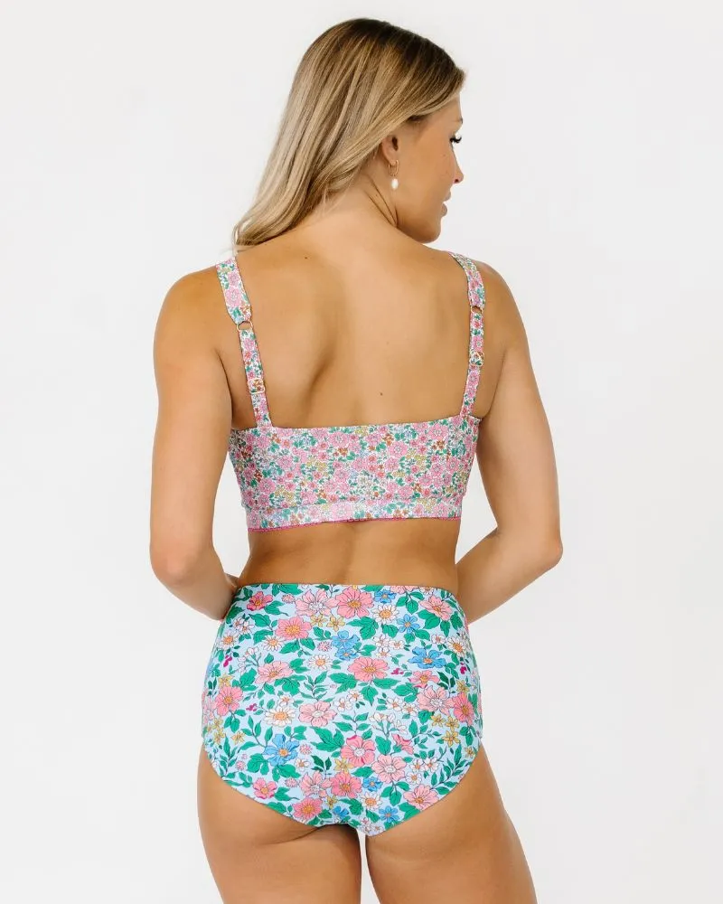 Whimsy Floral / Trellis Floral Reversible Ultra High-Waist Bottom