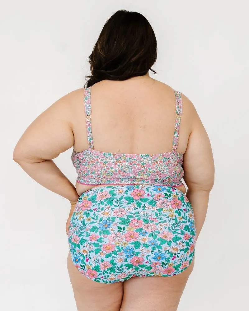 Whimsy Floral / Trellis Floral Reversible Ultra High-Waist Bottom