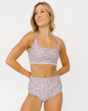 Whimsy Floral / Trellis Floral Reversible Ultra High-Waist Bottom