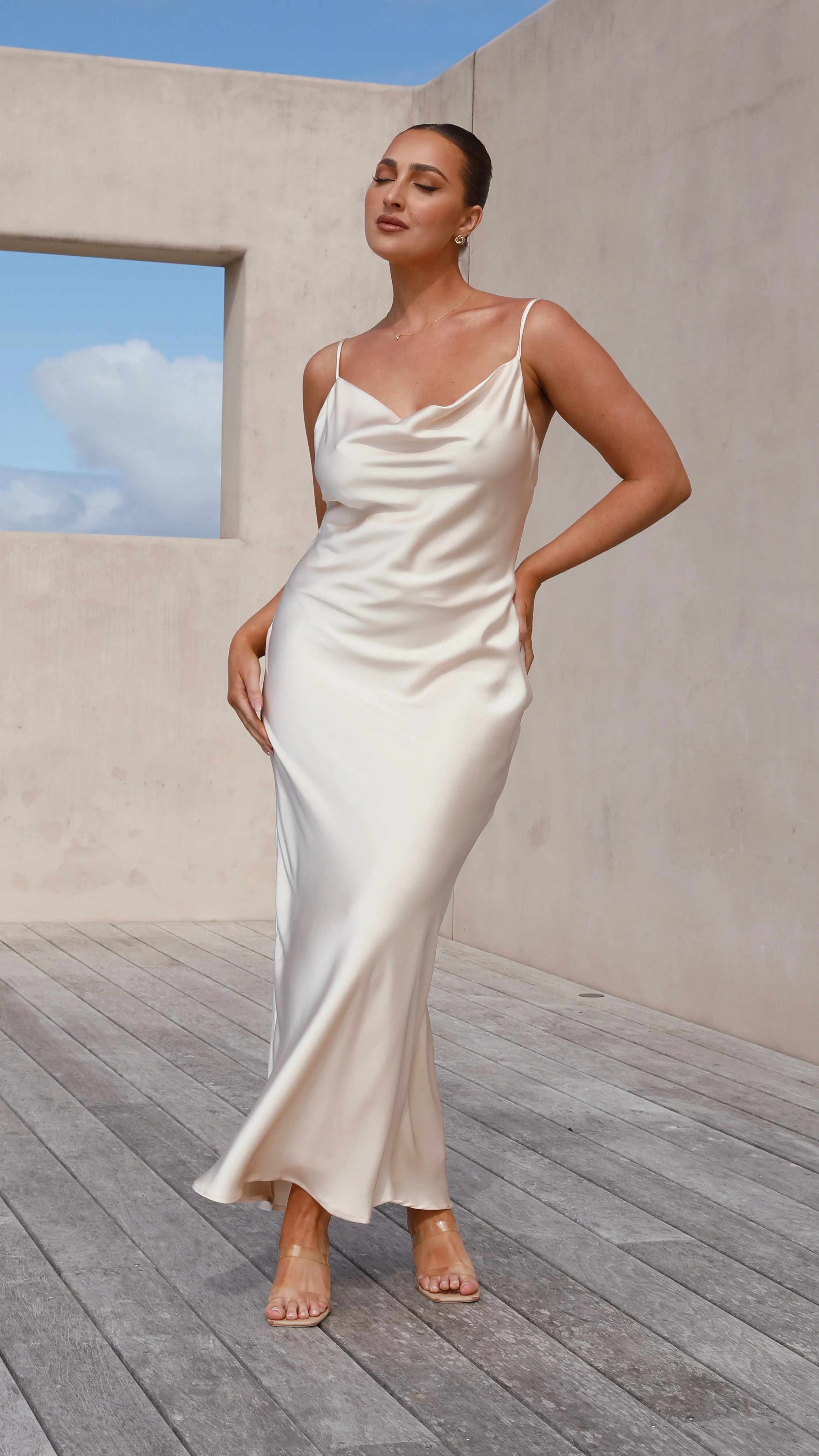 Willow Maxi Dress - Champagne Billy J