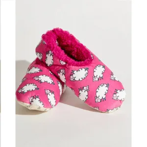 Women's Classic Cozy Snoozies Pink Tossed Sheep
