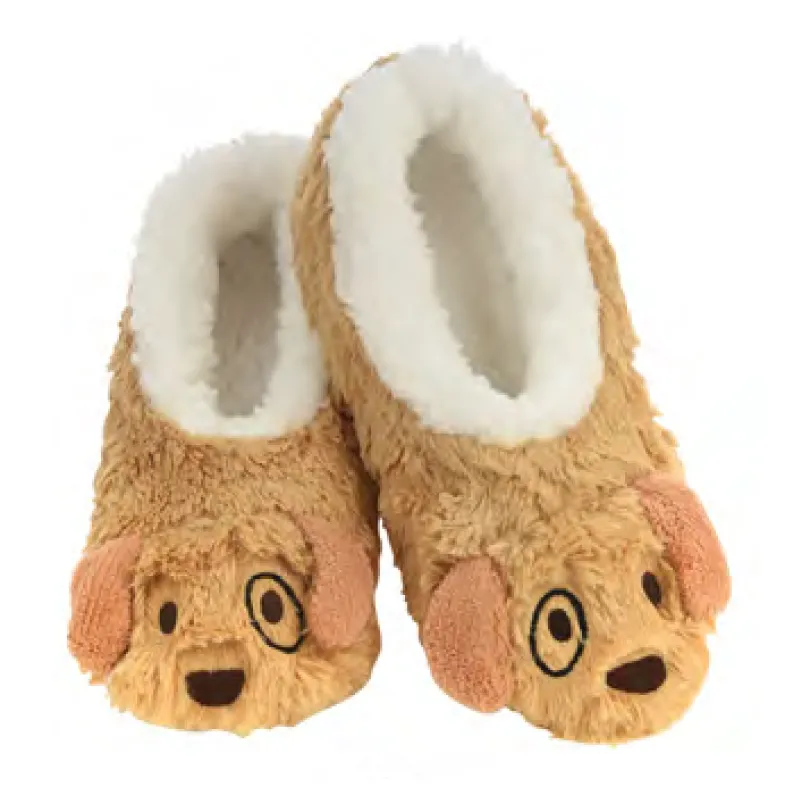 Women's Furry Animals Cozy Snoozies Tan Puppy Dog