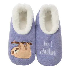 Women's Simply Pairables Cozy Snoozies Lavender Just Chillin' Sloth
